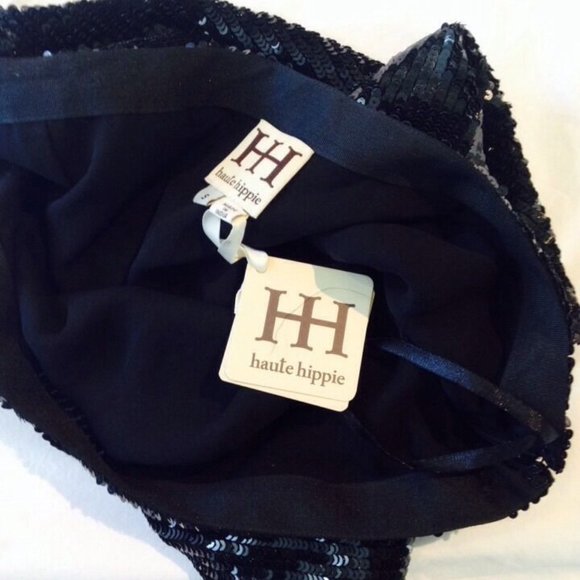 HAUTE HIPPIE*Black Sequined Skirt Sm. $295 - Picture 6 of 6
